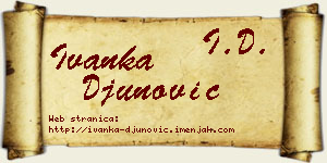 Ivanka Đunović vizit kartica